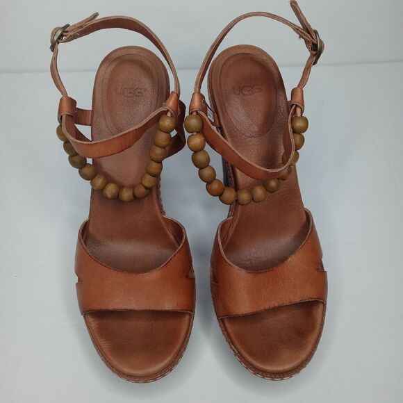 Ugg Naima platform sandals Cinnamon Bark Size 8.5 - Picture 6 of 10